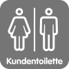 Für einen entspannten Einkauf: Unseren Kunden steht eine eigene Kundentoilette zur Verfügung! Kundentoilette